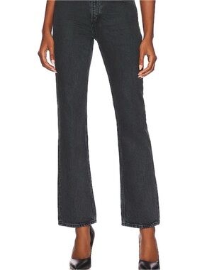 Agolde Black High-Rise Flare Jeans